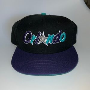 rare Orlando Magic hardwood classics Fitted 7 1/4 purple/blue EUC